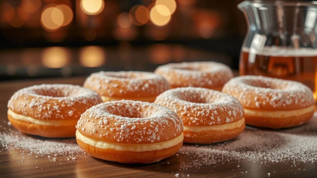 American sugar donuts are a classic treat, known for their soft and fluffy texture. Popular in coffee shops and often served at breakfast in the United States, they’re easy to make at home for a sweet sharing moment. Perfect for a delicious time with family or friends!