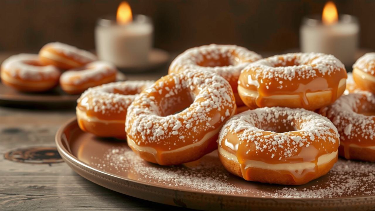 American sugar donuts are a classic treat, known for their soft and fluffy texture. Popular in coffee shops and often served at breakfast in the United States, they’re easy to make at home for a sweet sharing moment. Perfect for a delicious time with family or friends!