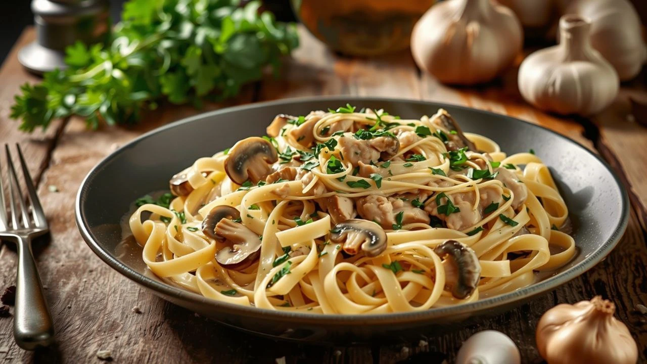 Creamy Chicken Tagliatelle - A Delicious Pasta Recipe with Rich Flavors