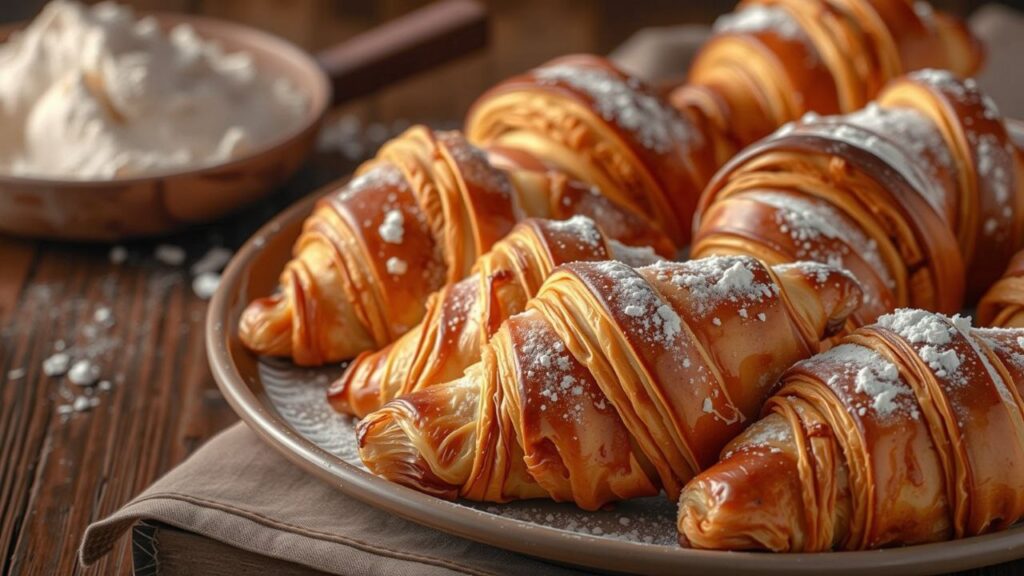 Buttery and Flaky Homemade Croissant Fresh from the Oven