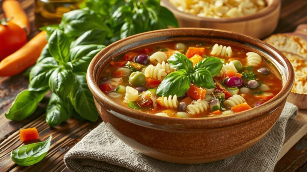 Minestrone is not only a colorful and flavorful soup, but it is also a great way to enjoy an abundance of fresh vegetables. It’s an excellent choice for warming up during the colder months or for making the most of seasonal produce at any time of year.