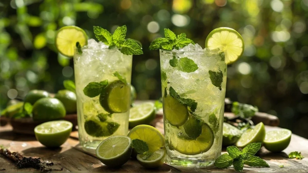 Refreshing Mojito Magic Cocktail with Lime and Mint