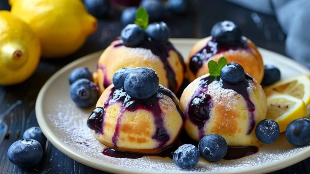 Lemon Blueberry Pancake Bites