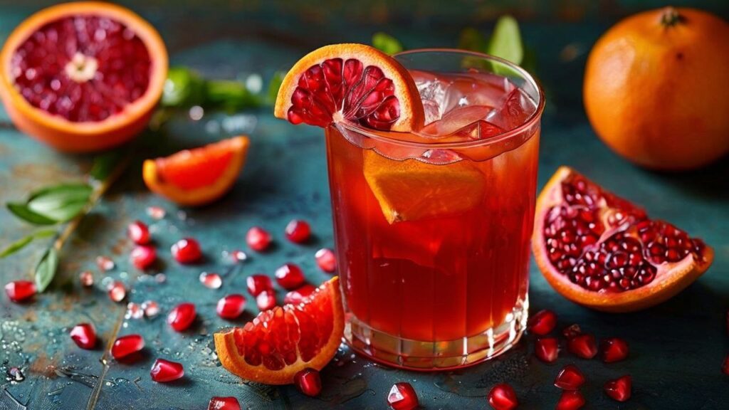 Refreshing Pomegranate and Orange Cocktail