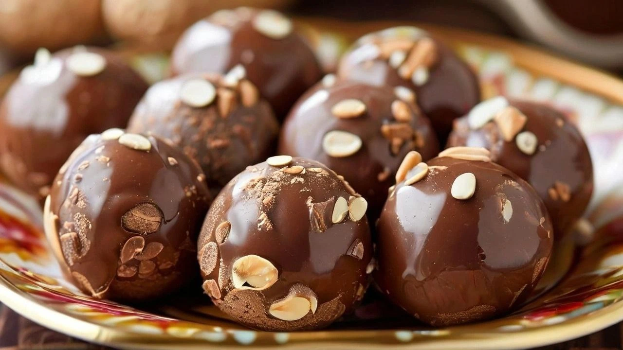 Chocolate-Coated Peanut Butter Balls  