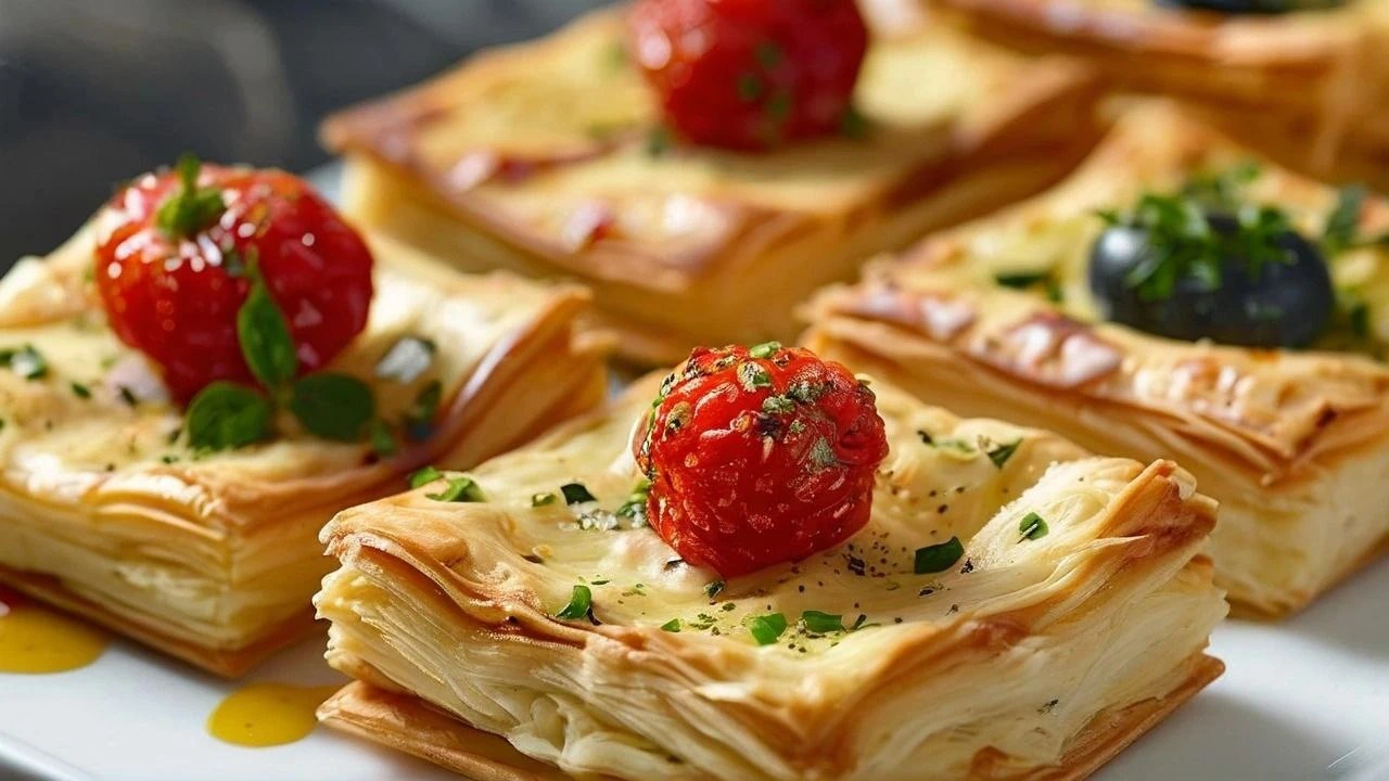 Assorted Puff Pastry Appetizer Squares