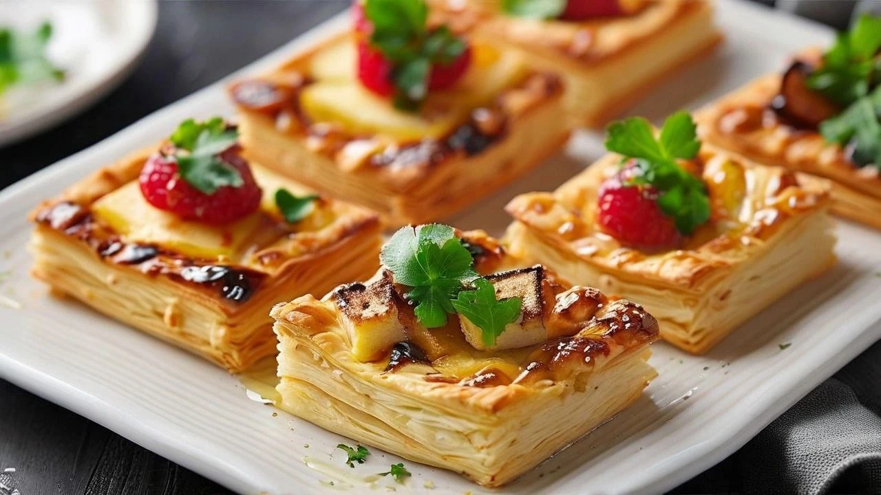 Assorted Puff Pastry Appetizer Squares