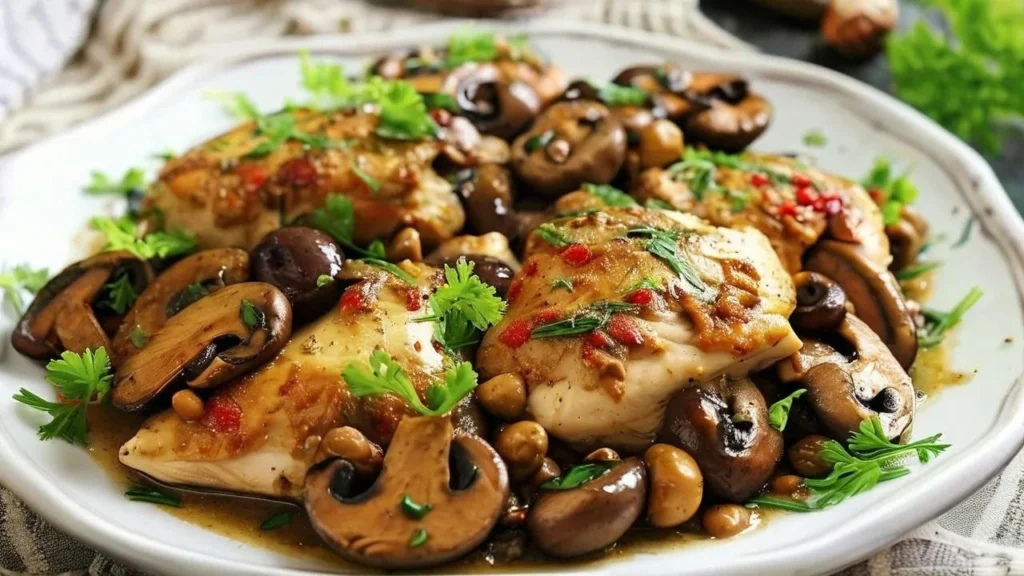 Chicken with Olives and Mushrooms