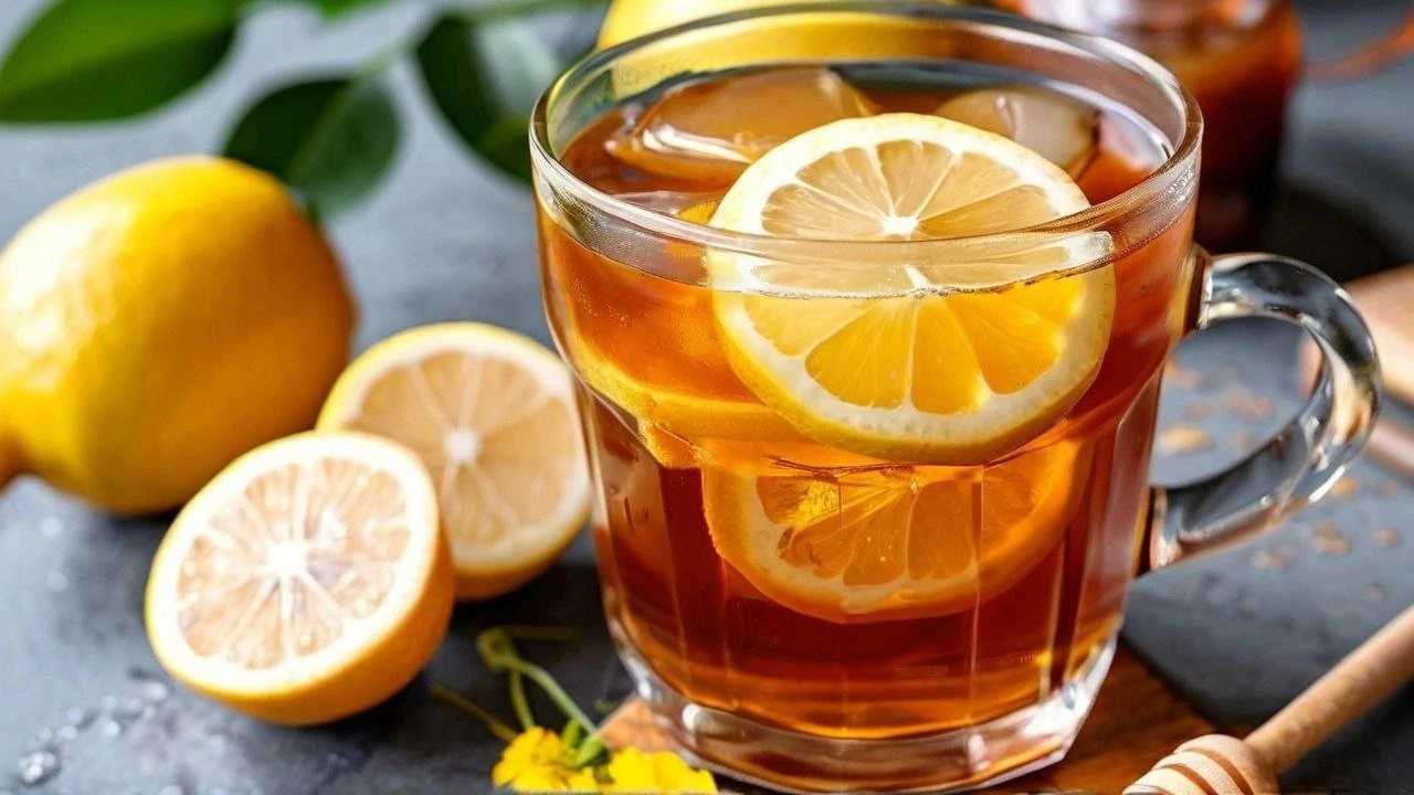 Iced Lemon and Ginger Tea with Honey Recipe