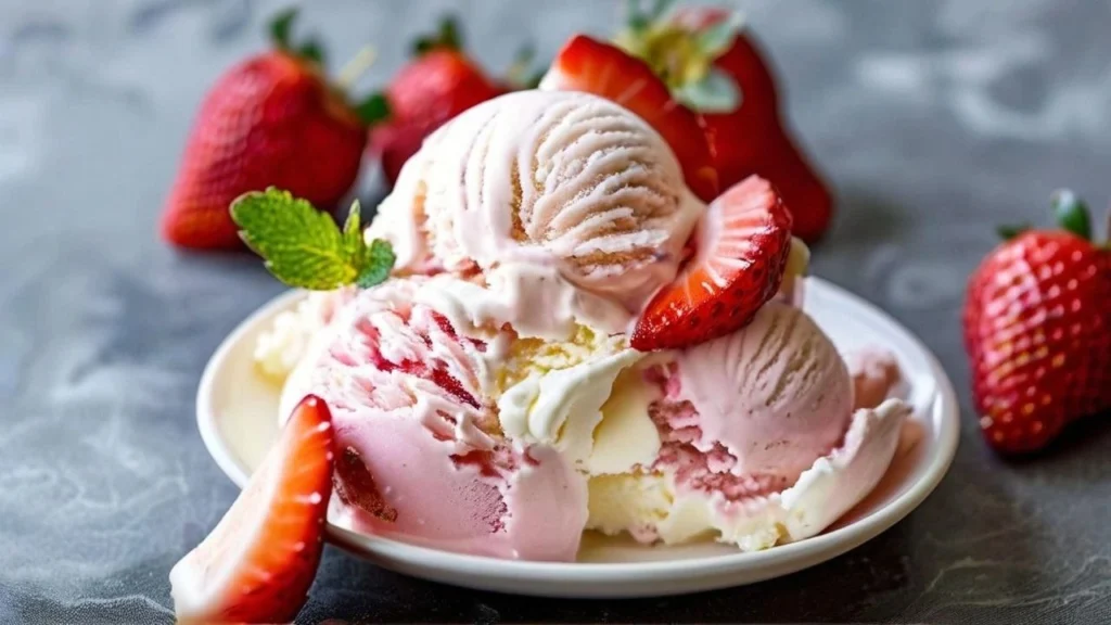 Strawberry and Vanilla Ice Delight