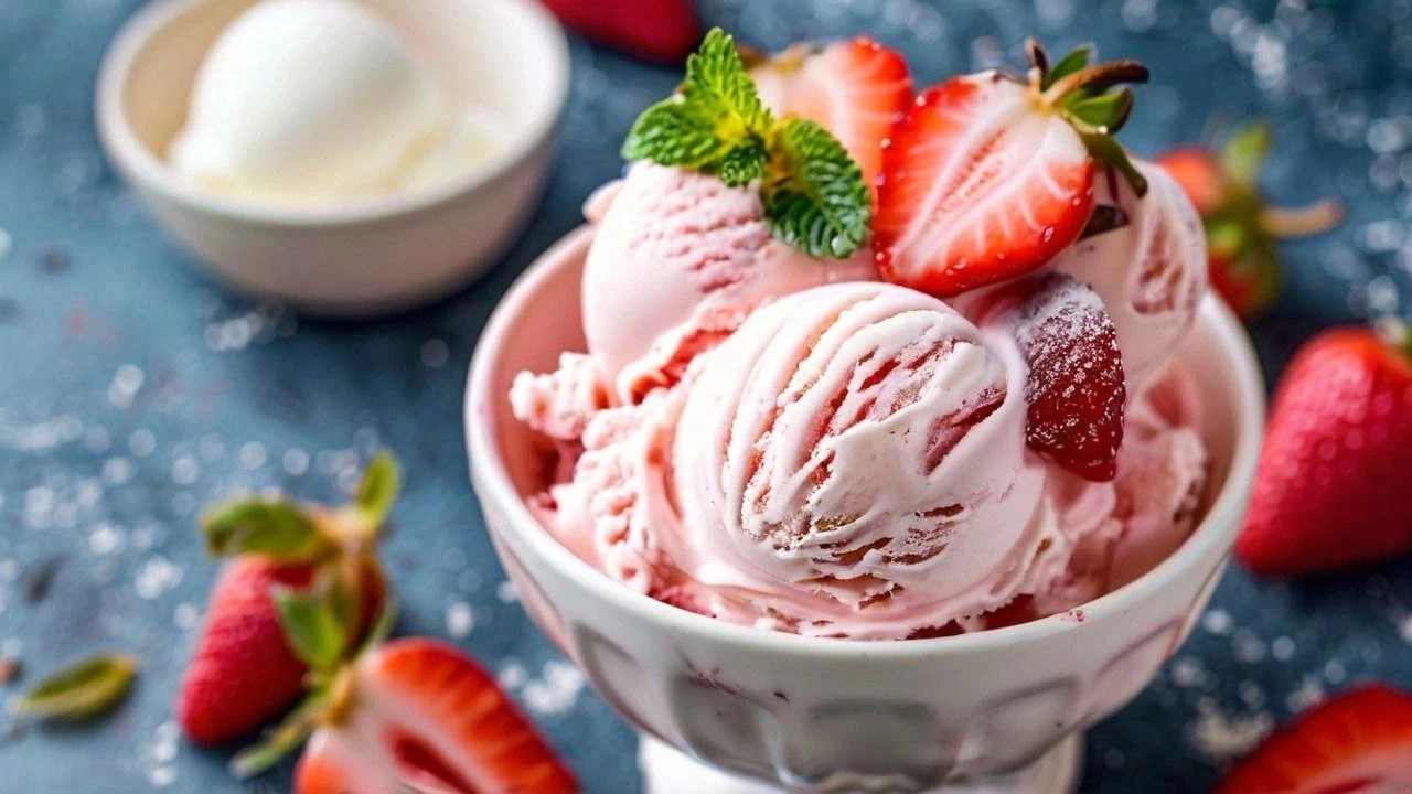 Strawberry and Vanilla Ice Delight