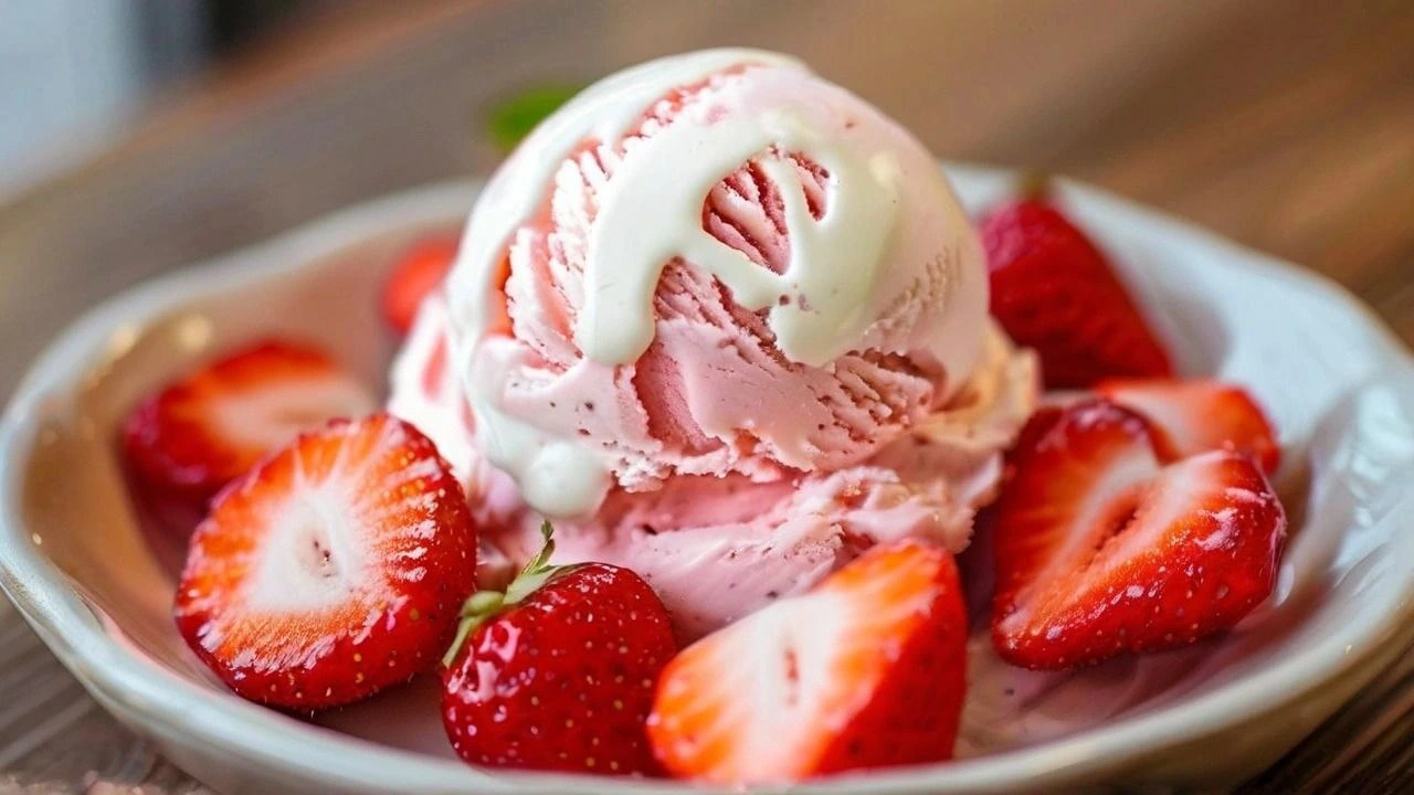 Strawberry and Vanilla Ice Delight