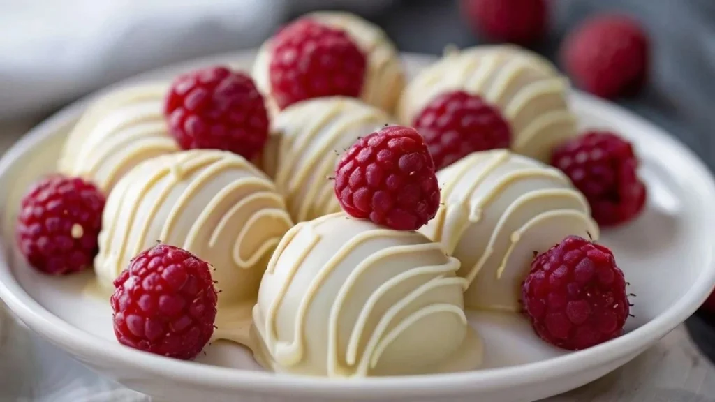 White Chocolate and Raspberry Truffles