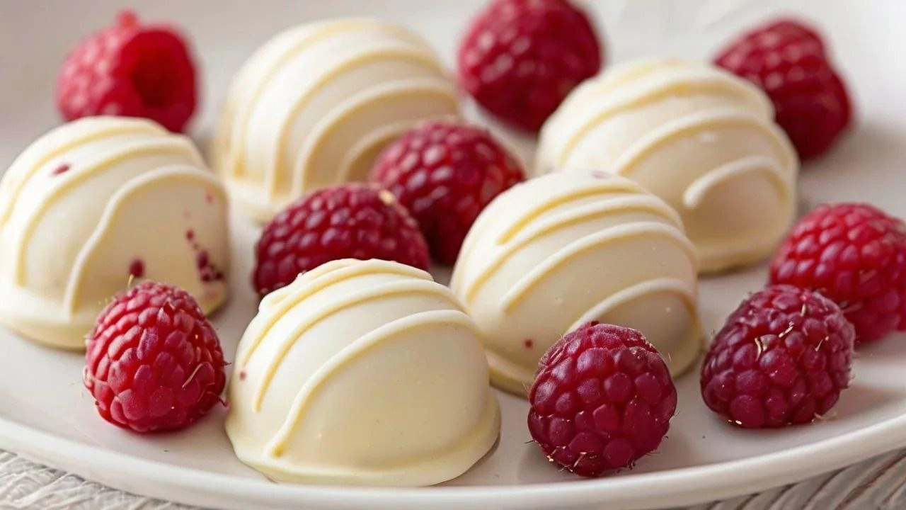 White Chocolate and Raspberry Truffles