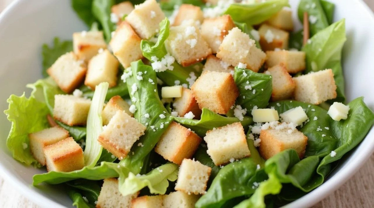 Classic Caesar salad recipe with crisp romaine, creamy dressing, and crunchy croutons