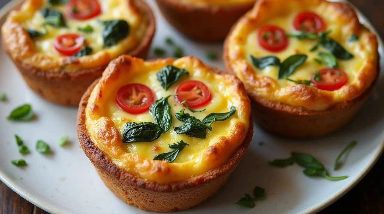 Mini quiches recipe with a flaky crust and savory filling