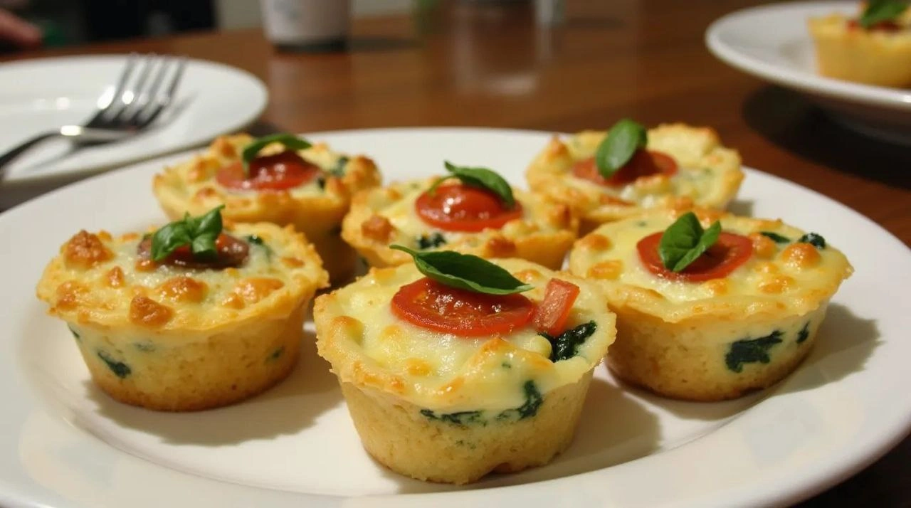 Mini quiches recipe with a flaky crust and savory filling