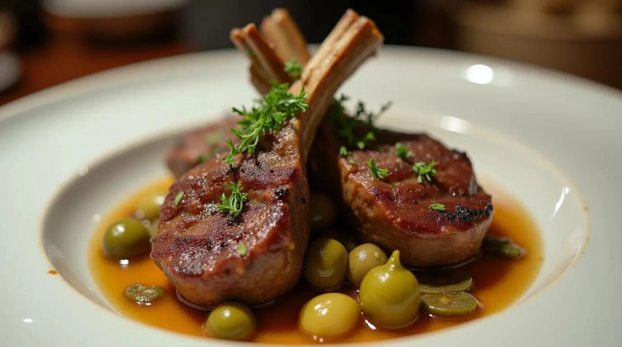 Slow-Cooked Veal Shank with Olive and Tomato Sauce