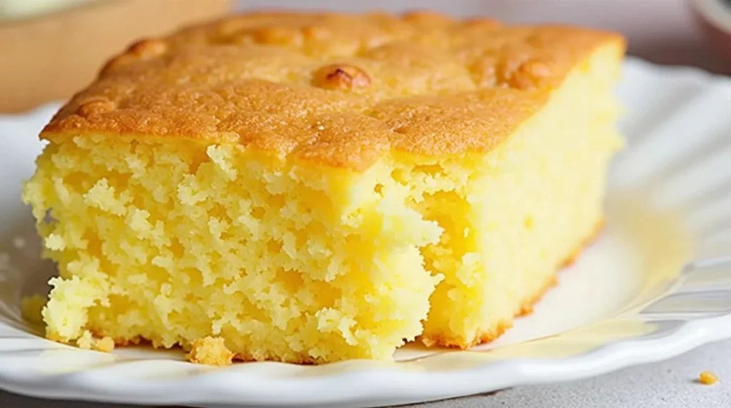 Golden, moist, and fluffy Jiffy Cornbread, freshly baked with a buttery crust—perfect as a side dish for any meal or holiday feast.