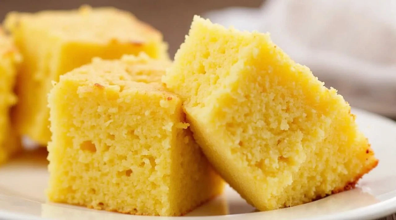 Golden, moist, and fluffy Jiffy Cornbread, freshly baked with a buttery crust—perfect as a side dish for any meal or holiday feast.